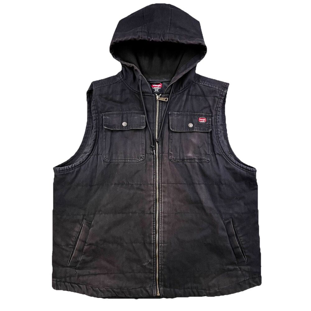 Wrangler Black Hooded Vest